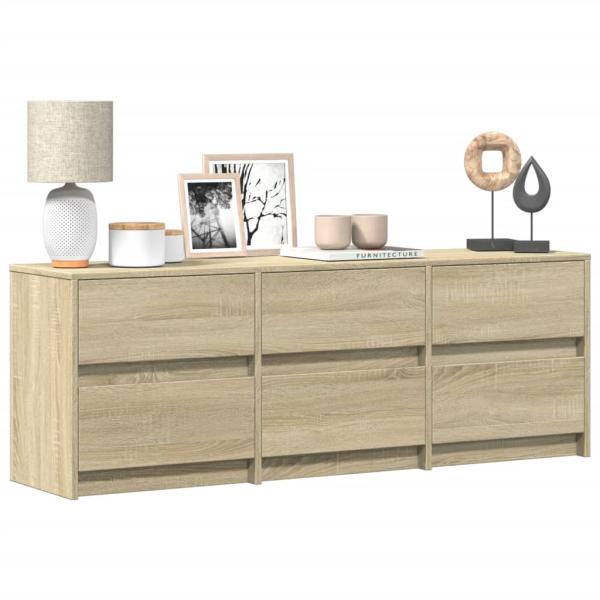 ARDEBO.de - TV-Schrank mit LED-Beleuchtung Sonoma-Eiche 140x34x50 cm