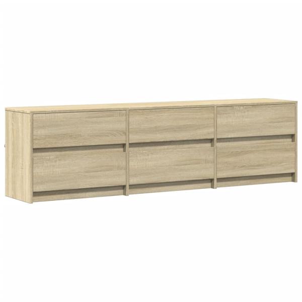 ARDEBO.de - TV-Schrank mit LED-Beleuchtung Sonoma-Eiche 180x34x50 cm