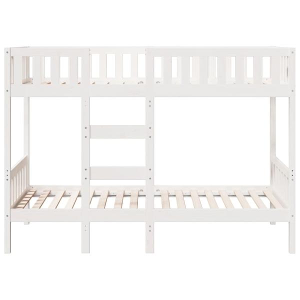 Etagenbett Weiß 90x190 cm Massivholz Kiefer