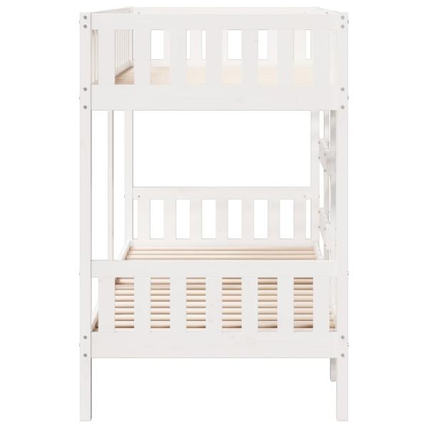 Etagenbett Weiß 90x190 cm Massivholz Kiefer
