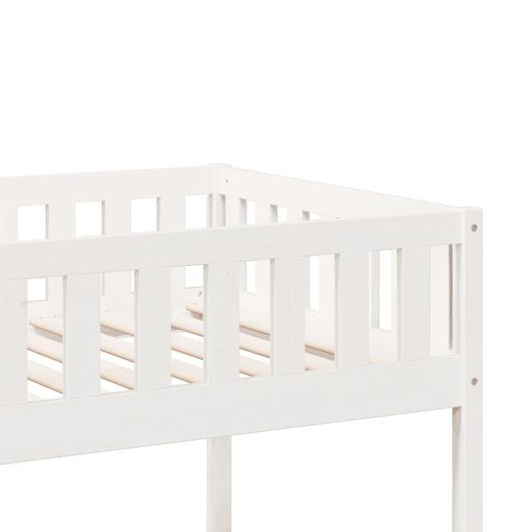 Etagenbett Weiß 90x190 cm Massivholz Kiefer