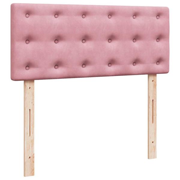 Boxspringbett mit Matratze Rosa 120x190 cm Samt