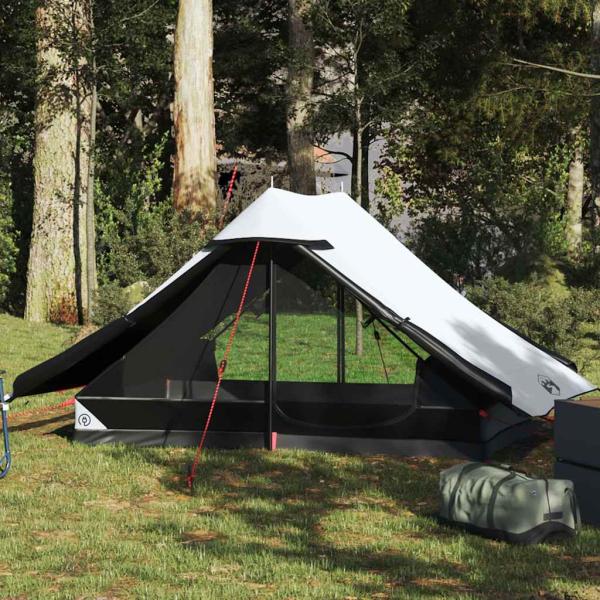 ARDEBO.de - Campingzelt 2 Personen Weiß Verdunkelungsstoff Wasserdicht