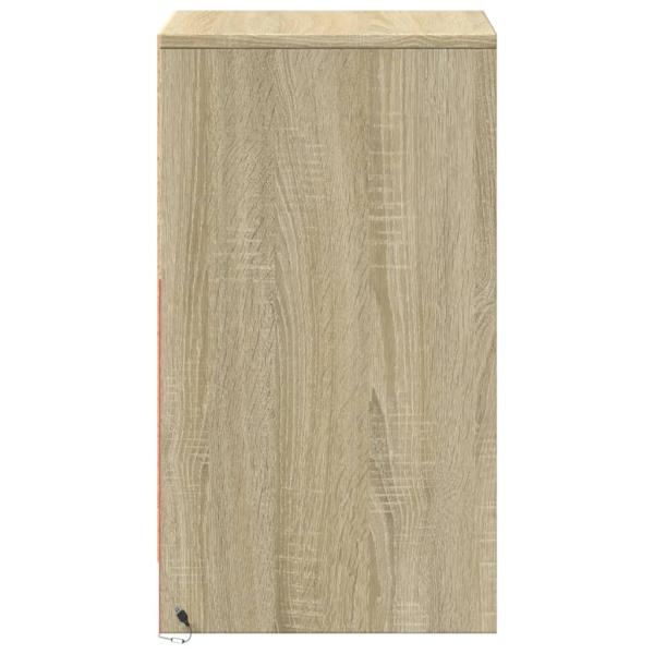 Nachttisch mit LED-Leuchten Sonoma Eiche Holzwerkstoff