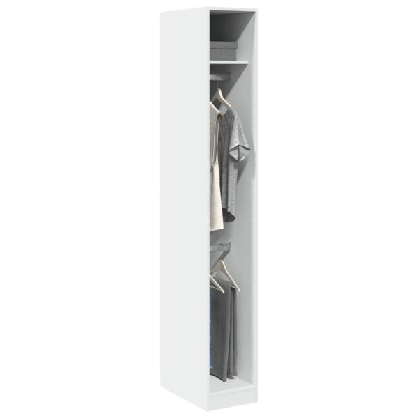 ARDEBO.de - Kleiderschrank Weiß 30x50x200 cm Holzwerkstoff
