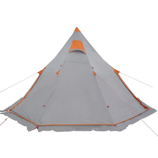 Tipi-Campingzelt 5 Personen Grau Wasserdicht