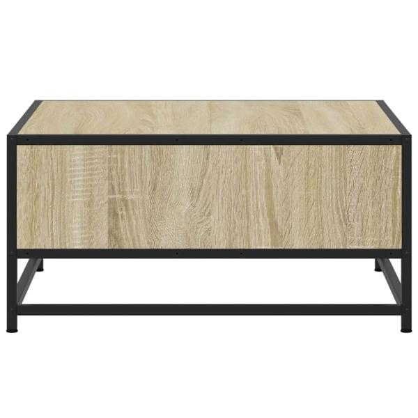 Couchtisch Sonoma-Eiche 60,5x60,5x30cm Holzwerkstoff und Metall