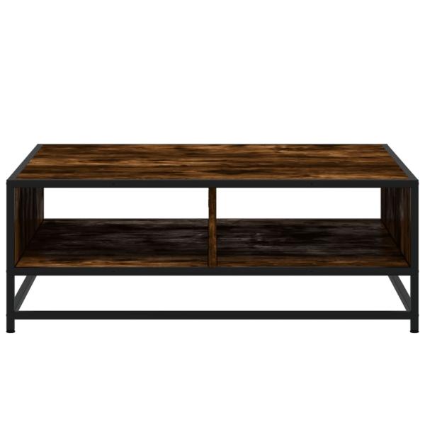 Couchtisch Räuchereiche 80x80x30 cm Holzwerkstoff und Metall