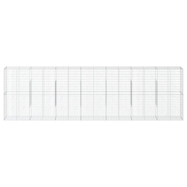 Gabione mit Deckel 700x50x200 cm Verzinktes Eisen