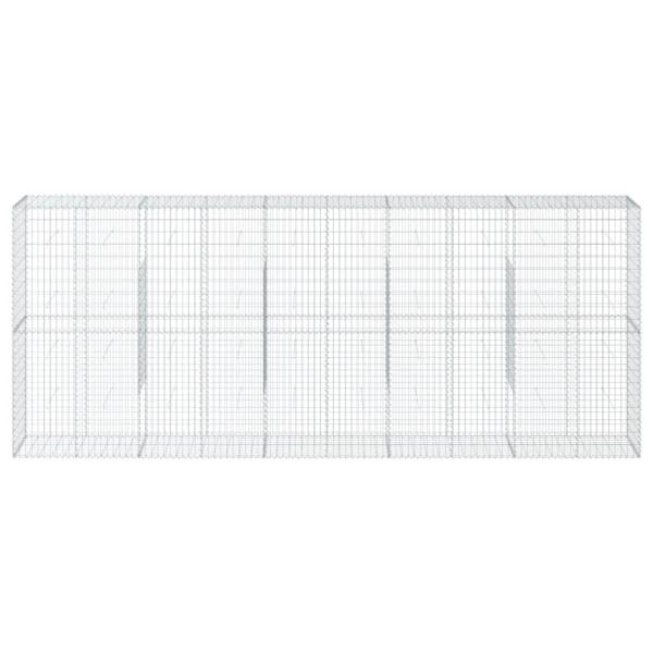 Gabione mit Deckel 500x50x200 cm Verzinktes Eisen