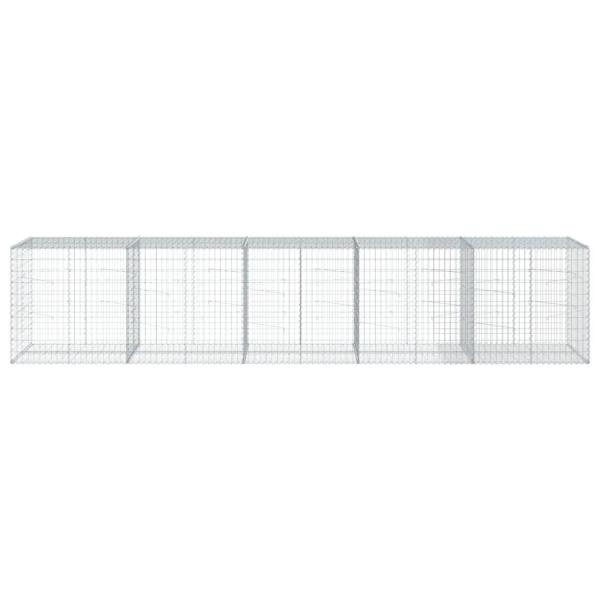 Gabione mit Deckel 500x100x100 cm Verzinktes Eisen