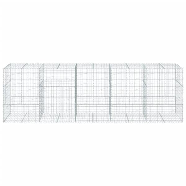 Gabione mit Deckel 500x100x150 cm Verzinktes Eisen