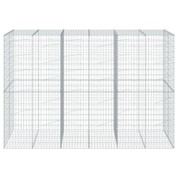 Gabione mit Deckel 300x100x200 cm Verzinktes Eisen