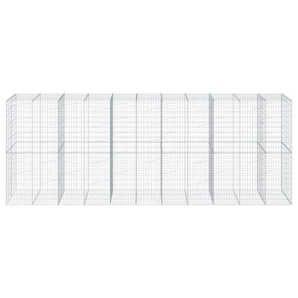 Gabione mit Deckel 550x100x200 cm Verzinktes Eisen