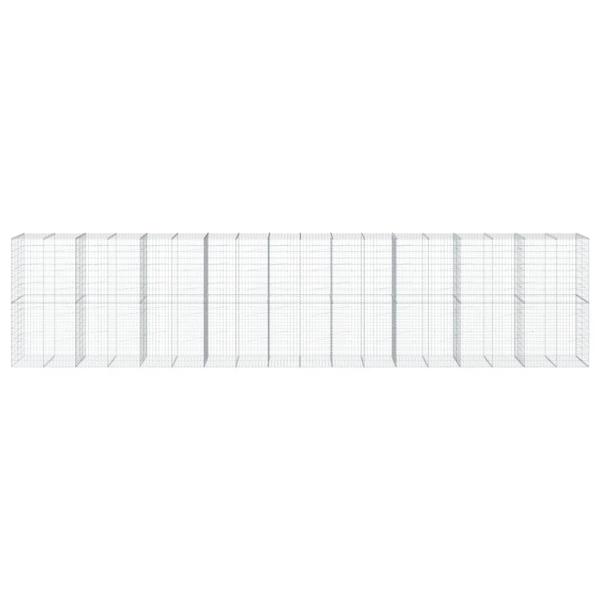 Gabione mit Deckel 900x100x200 cm Verzinktes Eisen