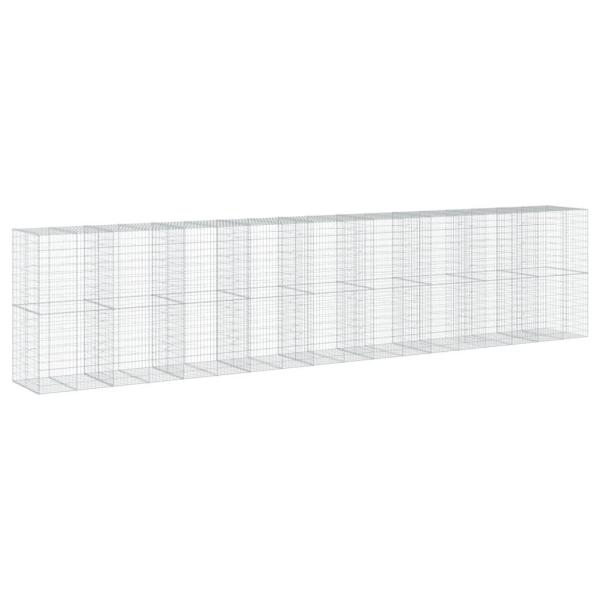 Gabione mit Deckel 900x100x200 cm Verzinktes Eisen