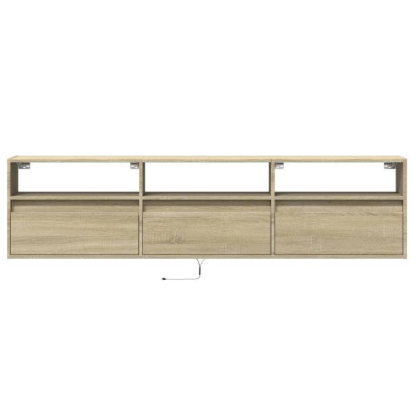 TV-Wandschrank mit LED Sonoma-Eiche 180x31x45 cm