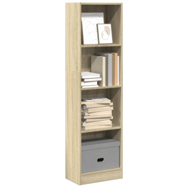 ARDEBO.de - Bücherregal Sonoma-Eiche 40x24x143 cm Holzwerkstoff