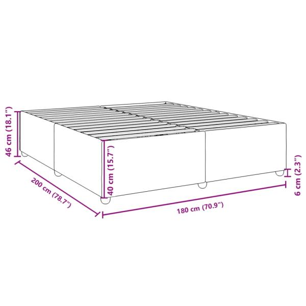 ARDEBO.de - Bettgestell ohne Matratze Blau 180x200 cm Stoff