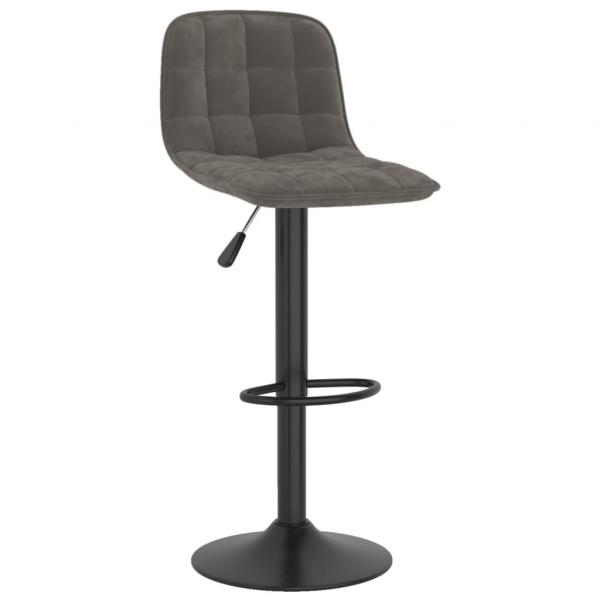 Barhocker Dunkelgrau Samt