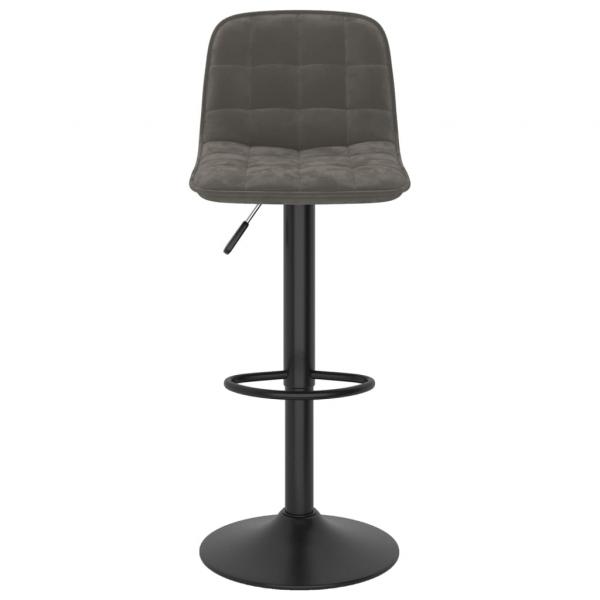 Barhocker Dunkelgrau Samt