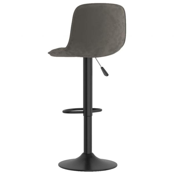 Barhocker Dunkelgrau Samt