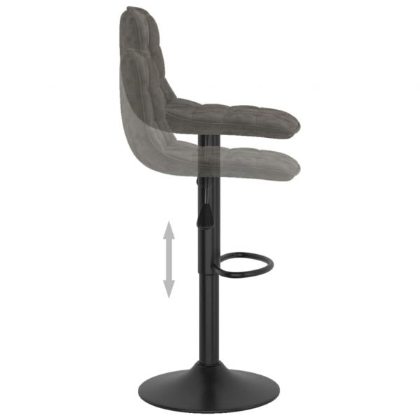 Barhocker Dunkelgrau Samt