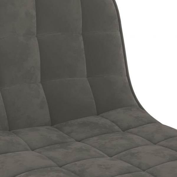 Barhocker Dunkelgrau Samt
