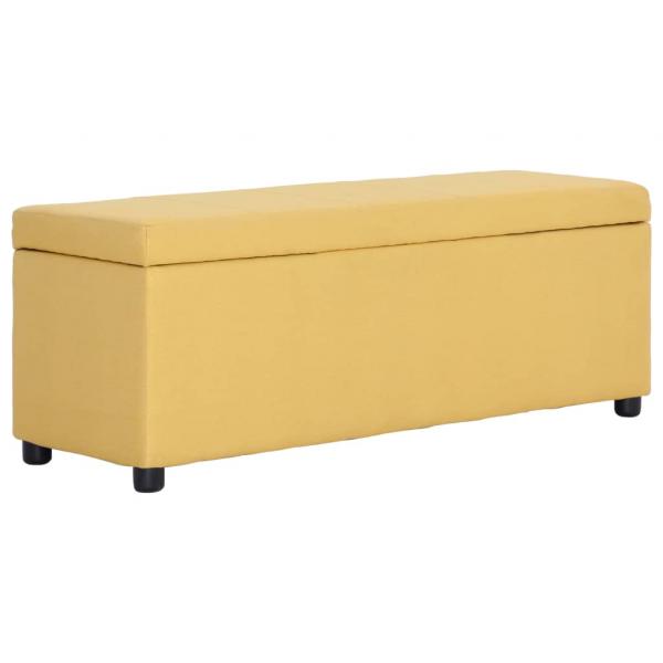 ARDEBO.de - Bank mit Staufach 116 cm Gelb Polyester
