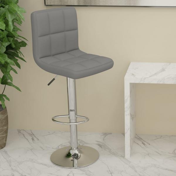 ARDEBO.de - Barhocker Hellgrau Stoff