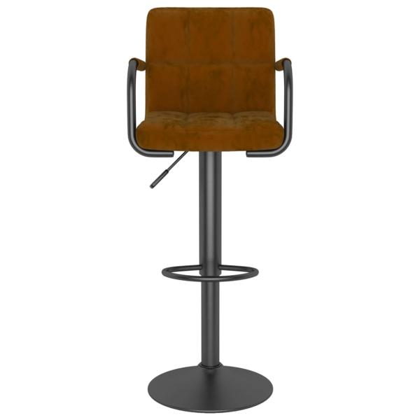 Barhocker 2 Stk. Braun Samt