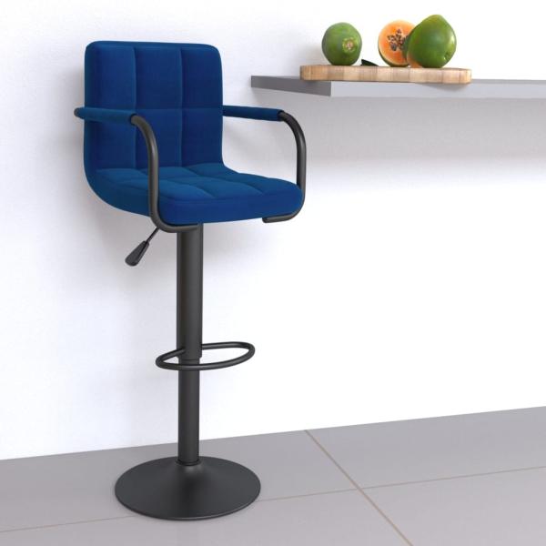 ARDEBO.de - Barhocker Blau Stoff