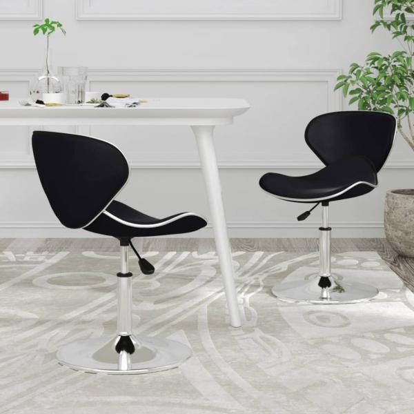 ARDEBO.de - Esszimmerstühle 2 Stk. Schwarz Kunstleder