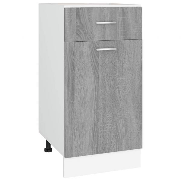 Unterschrank mit Schublade Grau Sonoma 40x46x81,5 cm