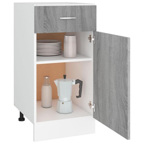 Unterschrank mit Schublade Grau Sonoma 40x46x81,5 cm