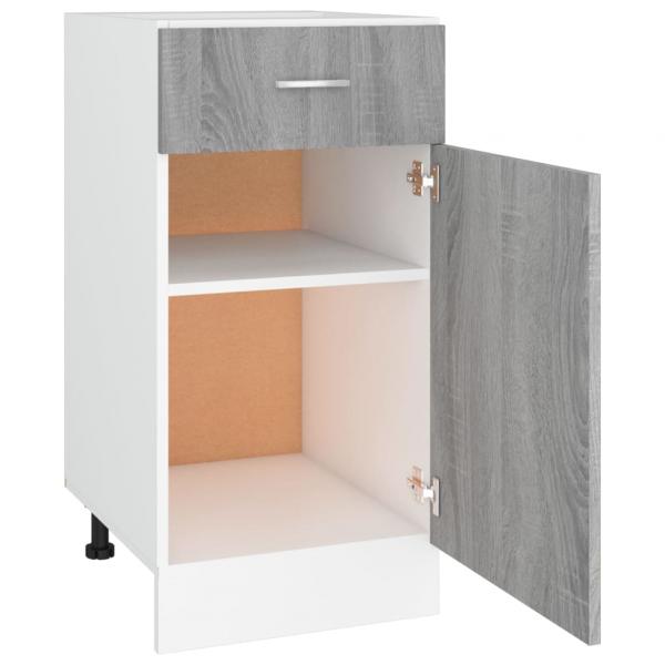 Unterschrank mit Schublade Grau Sonoma 40x46x81,5 cm