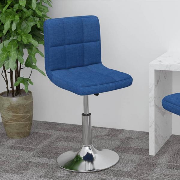 ARDEBO.de - Drehbarer Barhocker Blau Stoff