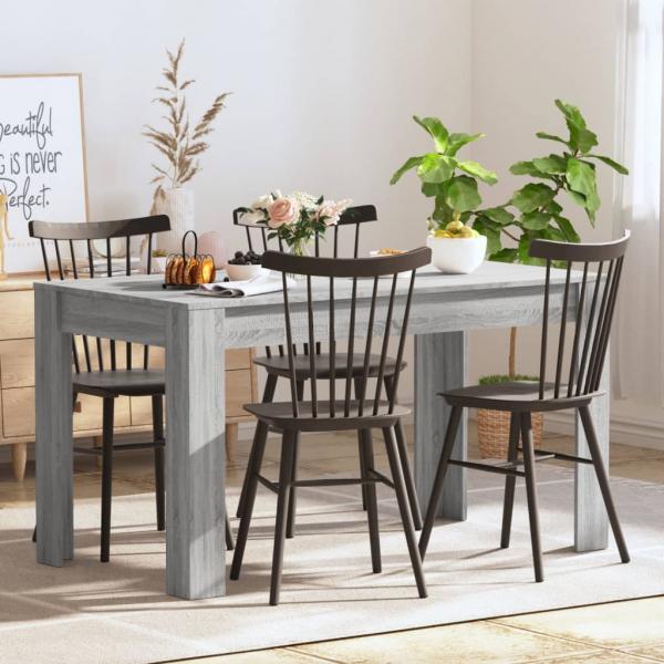 ARDEBO.de - Esstisch Grau Sonoma 140x74,5x76 cm Holzwerkstoff