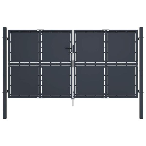 Gartentor Stahl 300×200 cm Anthrazit