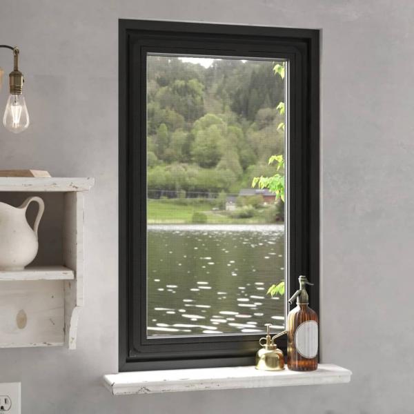 ARDEBO.de - Magnet-Insektenschutz für Fenster Anthrazit 80x140 cm