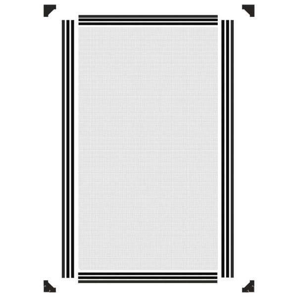 Magnet-Insektenschutz für Fenster Anthrazit 80x140 cm