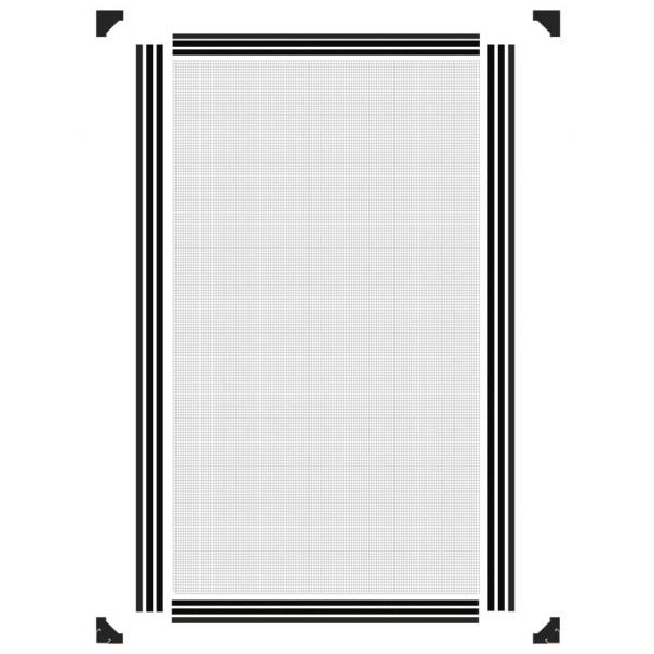 Magnet-Insektenschutz für Fenster Anthrazit 80x140 cm