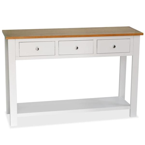 ARDEBO.de - Konsolentisch 118x35x77 cm Massivholz Eiche