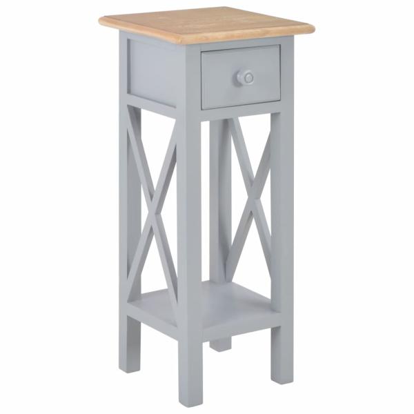 ARDEBO.de - Beistelltisch Grau 27 x 27 x 65,5 cm Holz