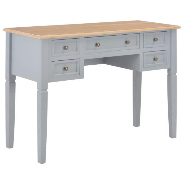 ARDEBO.de - Schreibtisch Grau 109,5 x 45 x 77,5 cm Holz