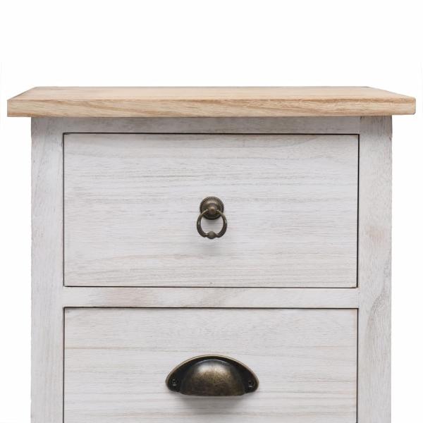 Beistellschrank 35x25x87 cm Massivholz Paulownia