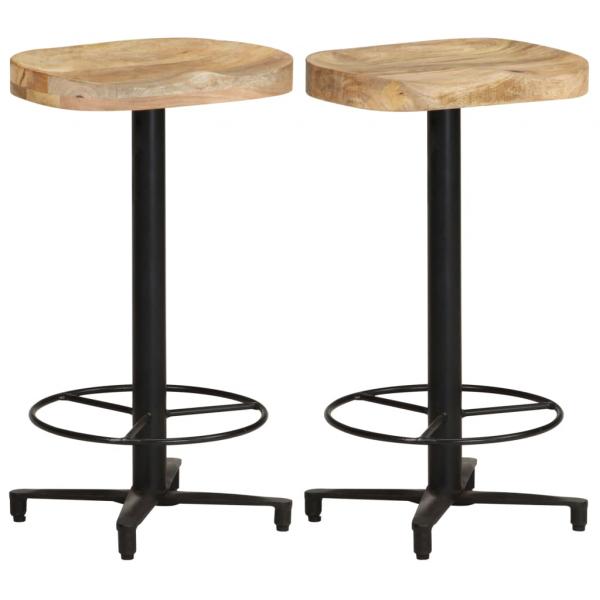 ARDEBO.de - Barhocker 2 Stk. 66 cm Mango Massivholz