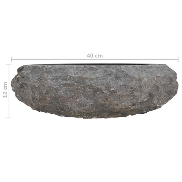 Waschbecken 40x12 cm Marmor Schwarz