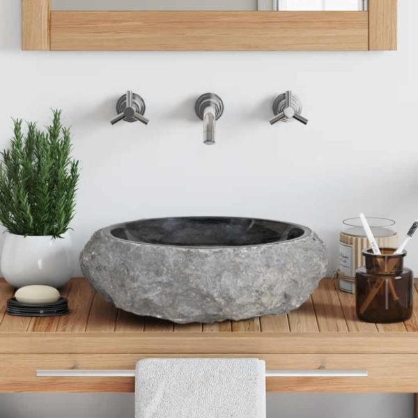 Waschbecken 40x12 cm Marmor Schwarz