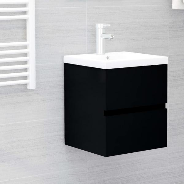 ARDEBO.de - Waschbeckenunterschrank Schwarz 41x38,5x45 cm Holzwerkstoff